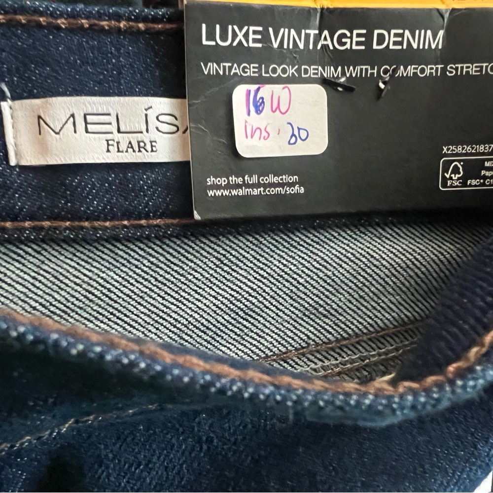 NWT Sofia by Sofia Vergara Deep Indigo Flare Jean… - image 5